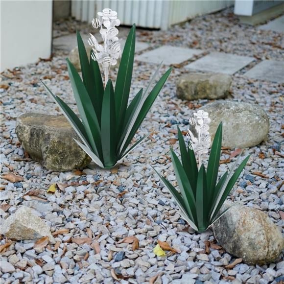 2pcs Tequila Rustic Sculpture DIY MetalAgave Plant Home Decor Rustic HandPainted - Picture 2 of 6